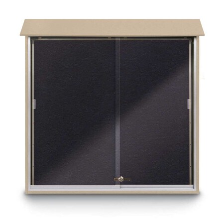 United Visual Products Outdoor Enclosed Combo Board, 72"x36", Bronze Frame/Burgundy & Apricot UVCB7236ODBZ-BURGUN-APRICOT